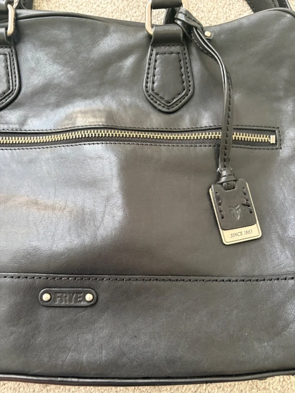 Frye Italian Leather briefcase - Pristine Condition - Black